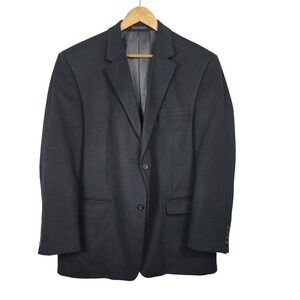 Chereskin Blazer Sport Coat Mens 42R Black Wool Silk Cashmere Professional Work